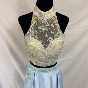 2 piece prom dress